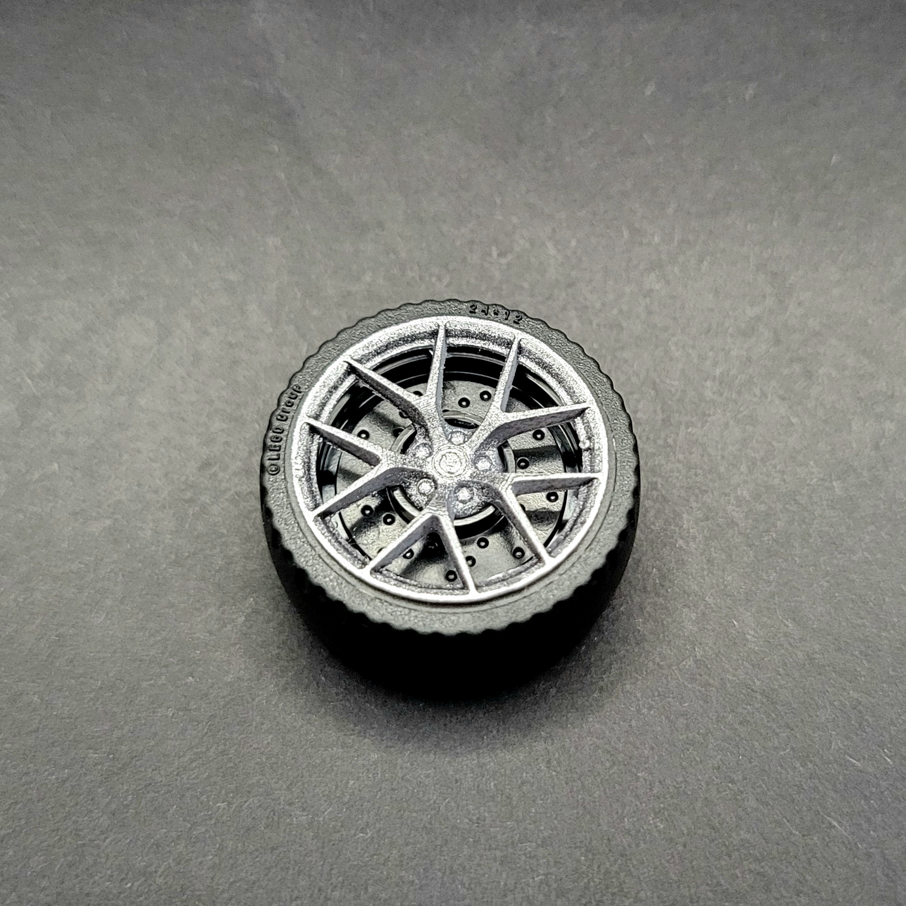Alpine white rally custom LEGO-compatible wheel