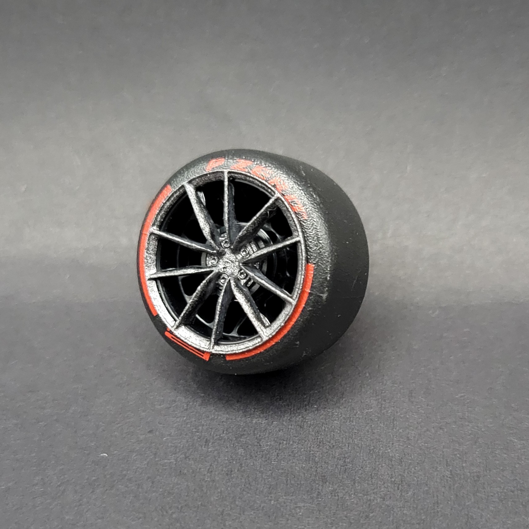 Rosso corsa custom LEGO-compatible wheel